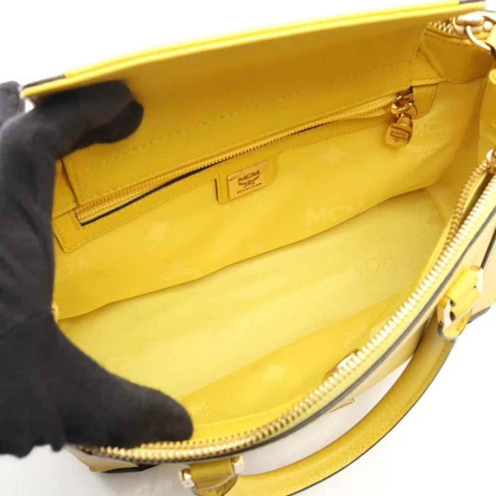 Mcm Leather Handbag Yellow - Picture 3 of 10